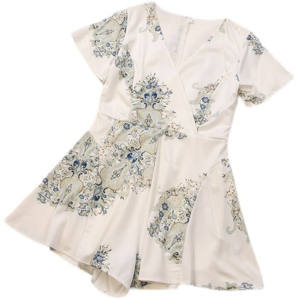 Uus mudel kaasaegne lühike V-kaelusega kombinesoon