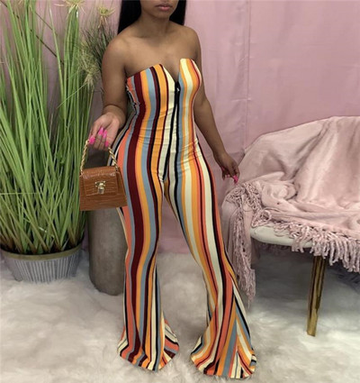 Moodne triibuline kombinesoon naistele