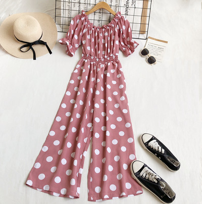 Rövid ujjú női jumpsuit