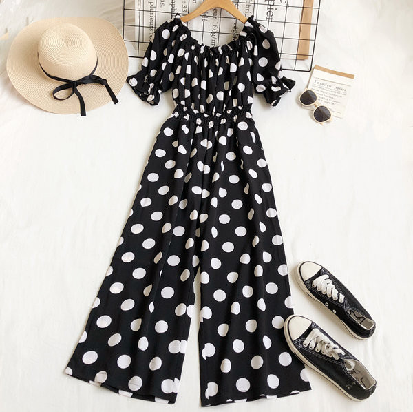 Rövid ujjú női jumpsuit