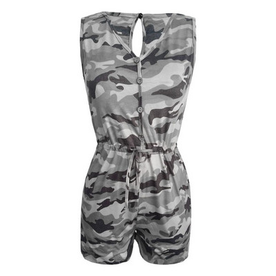 Uus mudel naiste kamuflaažist nööpide ja lipsudega kombinesoonid