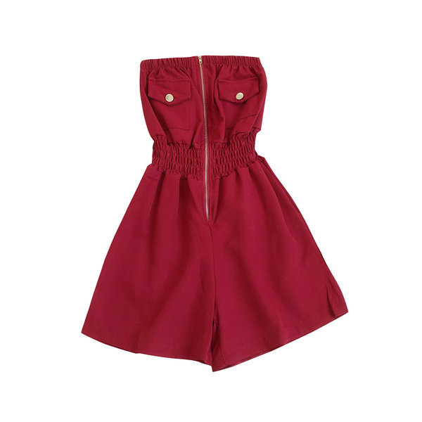 Sieviešu kombinezons ar elastīgu jostasvietu un rāvējslēdzēju