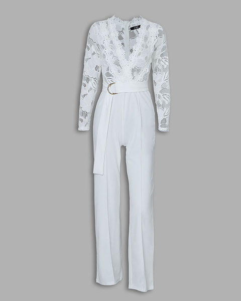 Naiste pitsist kostüüm vöö ja pikkade varrukatega