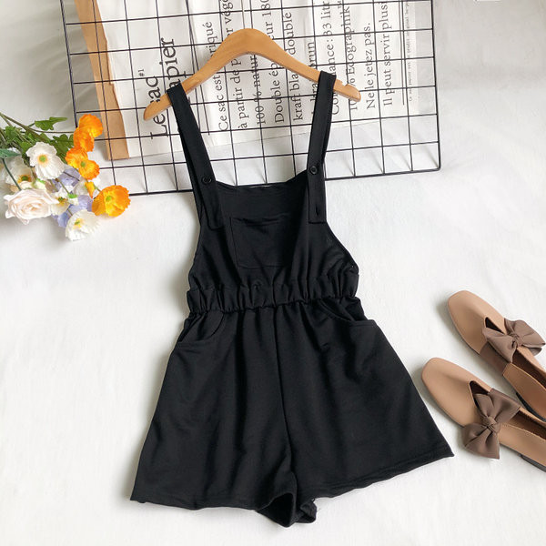 Sieviešu ikdienas kombinezons ar elastīgu jostasvietu