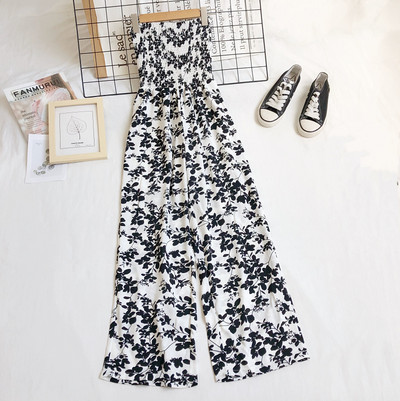 Lillemotiividega naiste pikad kombinesoonid kahes värvitoonis