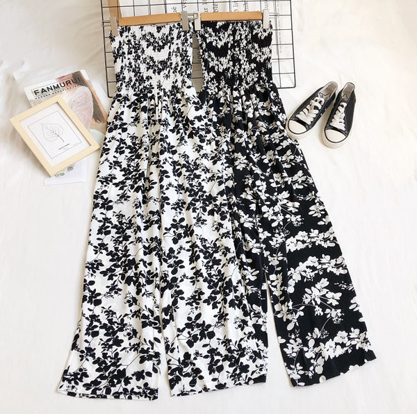 Lillemotiividega naiste pikad kombinesoonid kahes värvitoonis