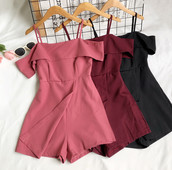 Modern női overall vékony pánttal - több színben