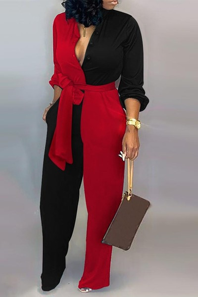 Stilīgs sieviešu kombinezons ar garām piedurknēm un špica kakla izgriezumu