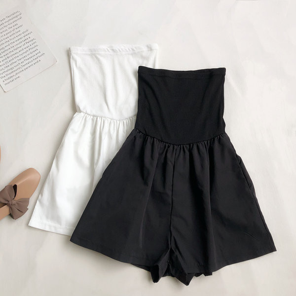 Sieviešu vienkrāsains kombinezons divās krāsās