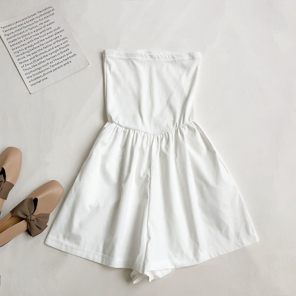 Sieviešu vienkrāsains kombinezons divās krāsās