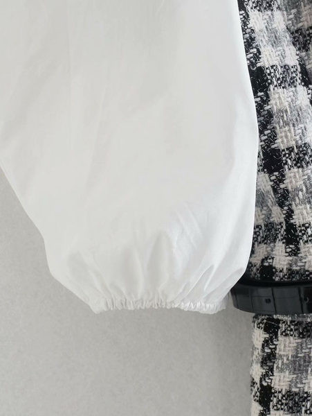 Női kockás overál retro stílusban