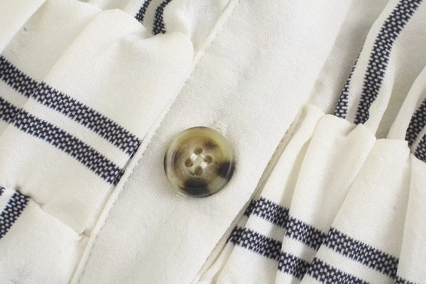 Nyári csíkos overall elasztikus derékkal