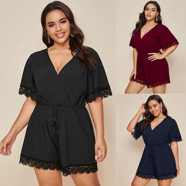 Női széles overál spitz nyakkivágással