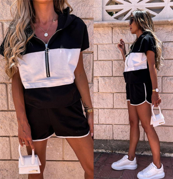 Sport-napi szett - pulóver cipzárral és rövidnadrággal