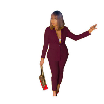 Naiste elegantne kaheosaline ülikonna jope ja püksid