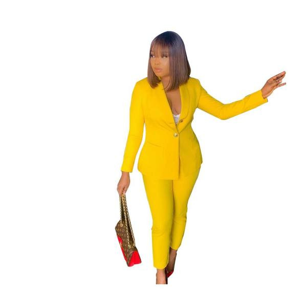 Naiste elegantne kaheosaline ülikonna jope ja püksid