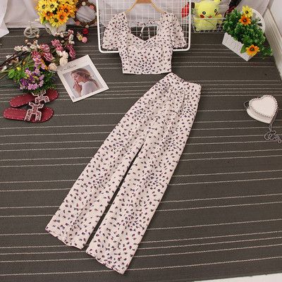 Naiste värvikomplekt kahest osast - püksid ja pluus