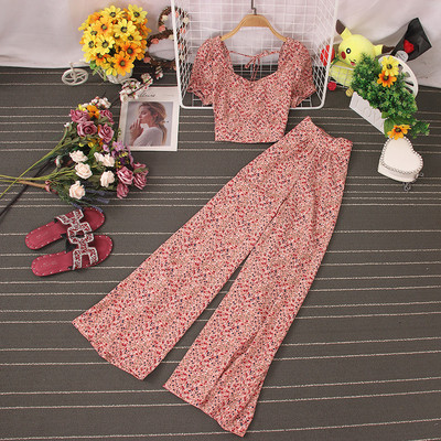 Naiste värvikomplekt kahest osast - püksid ja pluus