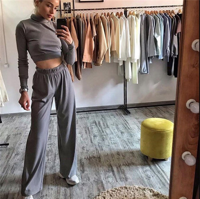 Alkalmi szett - rövid blúz és széles nadrág