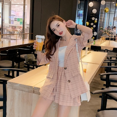 Suvine pleedi komplekt - jope ja lühikesed püksid