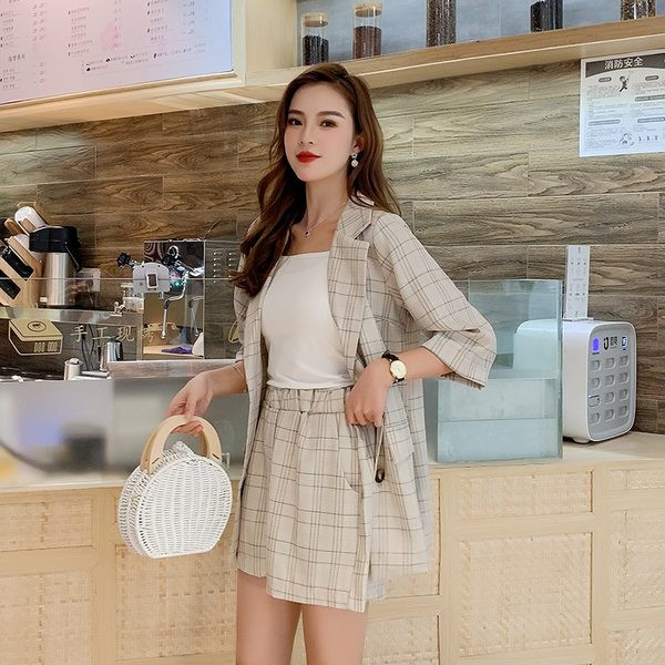 Suvine pleedi komplekt - jope ja lühikesed püksid