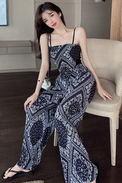 Új nyári szett felső és széles nadrág