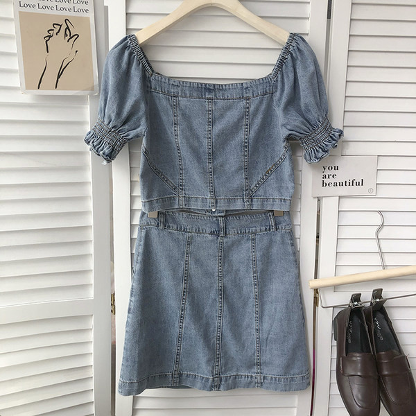 Női farmer szett gombokkal