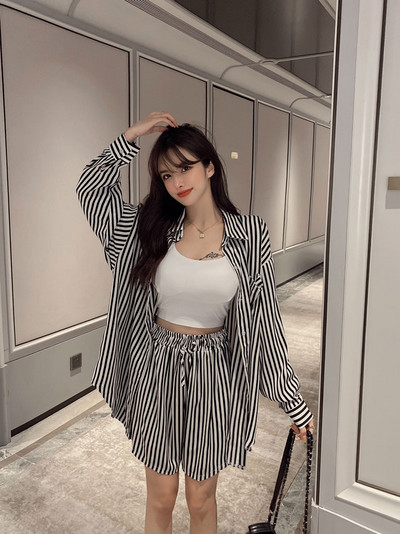 Nyári csíkos szett - ing és rövidnadrág