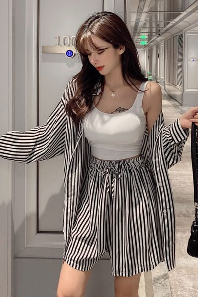 Nyári csíkos szett - ing és rövidnadrág