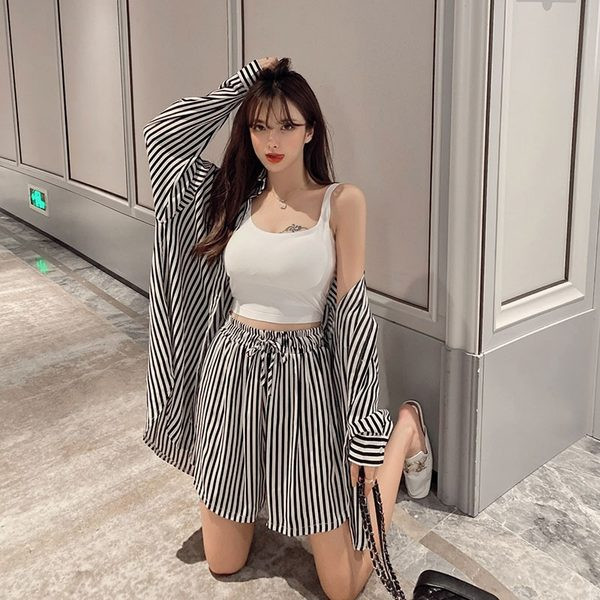 Nyári csíkos szett - ing és rövidnadrág