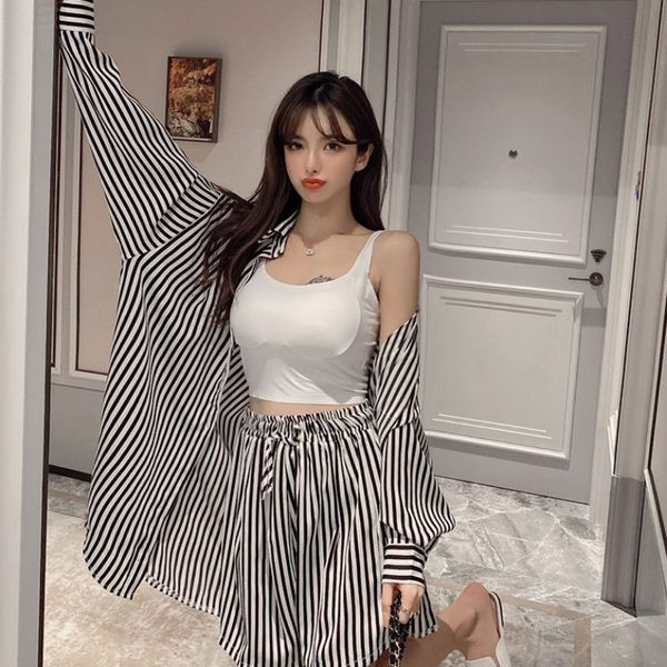 Nyári csíkos szett - ing és rövidnadrág