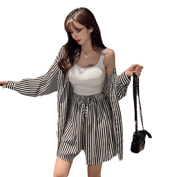 Nyári csíkos szett - ing és rövidnadrág