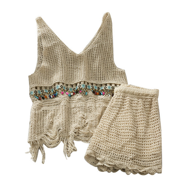 Naiste komplekt kahest osast - lühikesed püksid ja topp