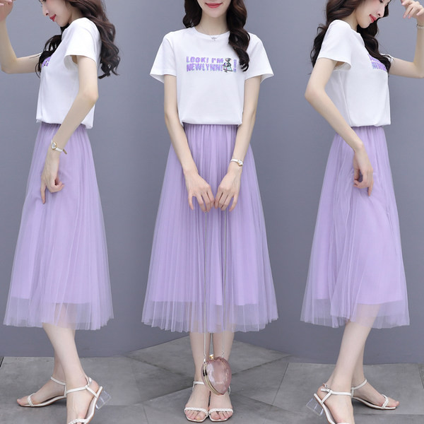 Uue mudeli naiste T-särkide komplekt ovaalse dekoltee ja pitsaseelikuga