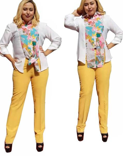 Női szett kétrészes ingből, hosszú ujjal és nadrággal