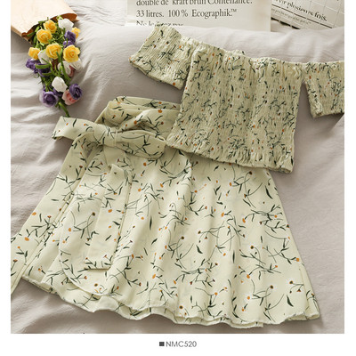 Dienas komplekts no divām daļām - blūze un svārki