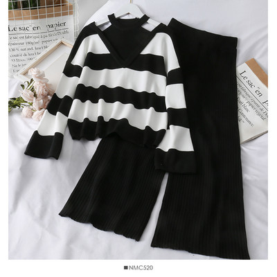 Moderns komplekts no divām daļām - bikses un blūze