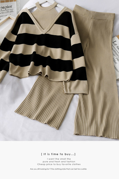 Moderns komplekts no divām daļām - bikses un blūze