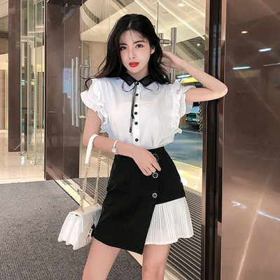 Suvine komplekt naistele - särk ja asümmeetriline seelik