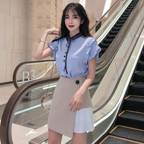 Suvine komplekt naistele - särk ja asümmeetriline seelik