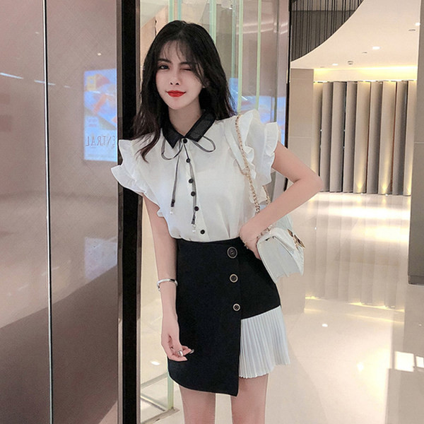 Suvine komplekt naistele - särk ja asümmeetriline seelik