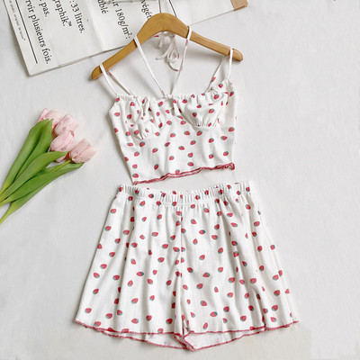 Uut mudelit peenikeste rihmadega naiste topikomplekt ja aplikatsiooniga lühikesed püksid