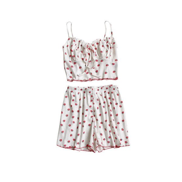 Uut mudelit peenikeste rihmadega naiste topikomplekt ja aplikatsiooniga lühikesed püksid