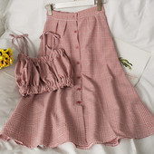 Ikdienas komplekts no divām daļām - svārki un krūtis