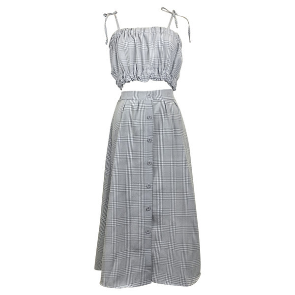 Ikdienas komplekts no divām daļām - svārki un krūtis