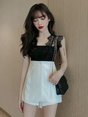 Vasaras komplekts - mežģīņu tops un šorti