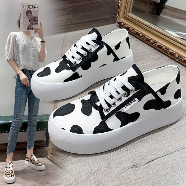 Naiste tekstiilist kõrge platvormi ja paeltega tossud