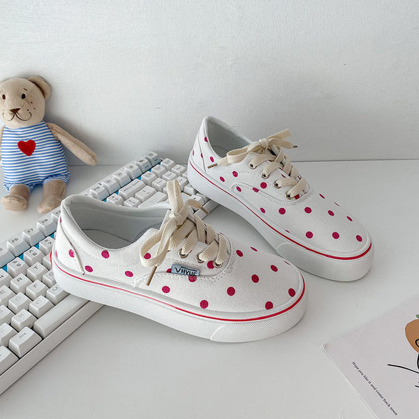 Naiste lõuendist täppidega tossud