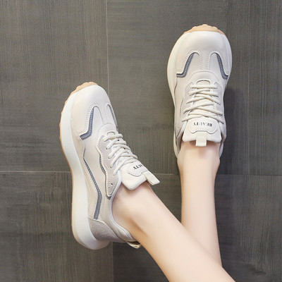 Öko-nahast naiste kevad-sügis tossud paelte ja kirjaga