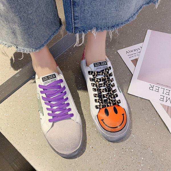 Uus mudel kahevärviliste värviliste lipsudega naiste tossud